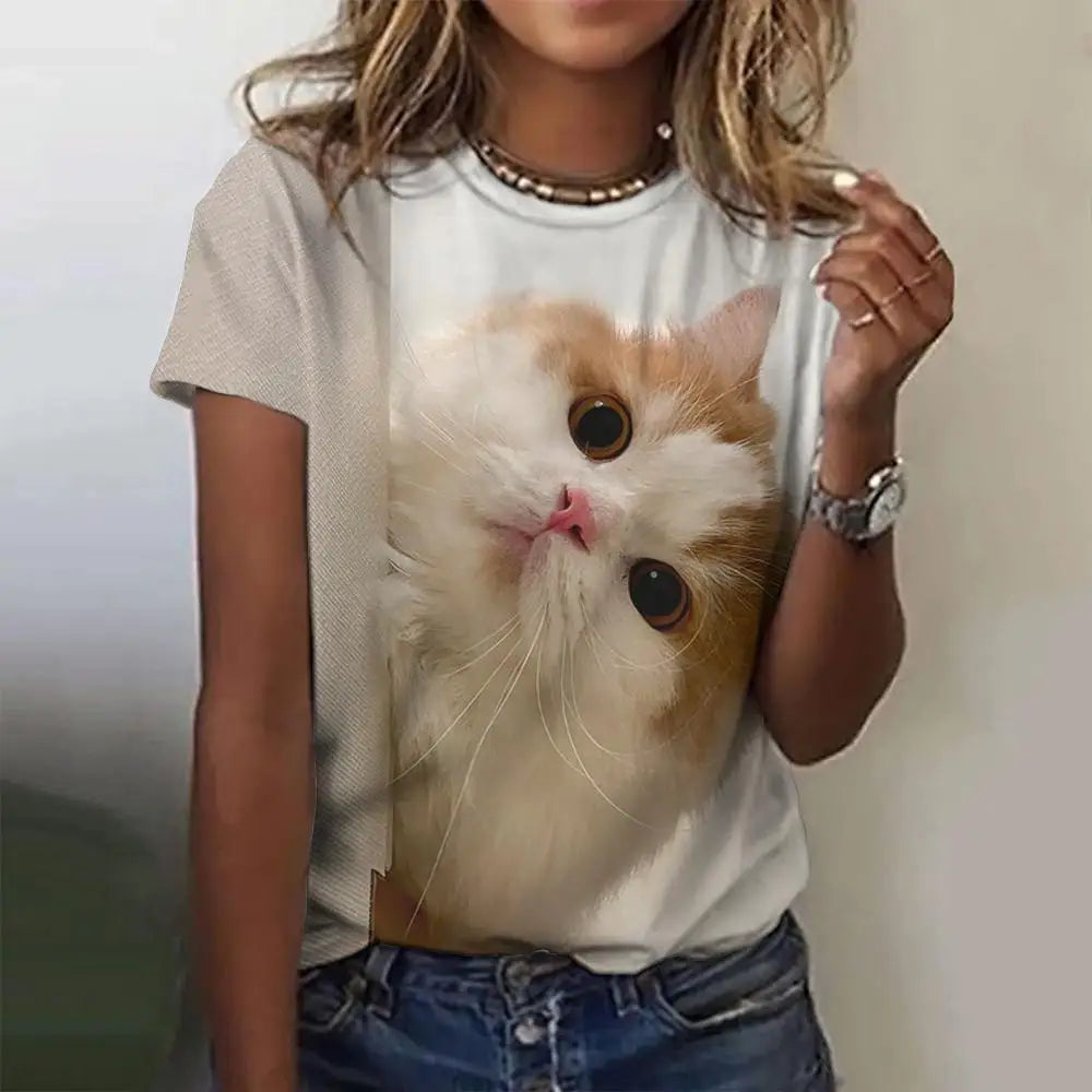 IMIEMIE 2024 New Style T-shirt For Women Cute Dog Graphic Print Female Tees Oversized T-Shirt Summer Women Clothing Short Sleeve Fashion