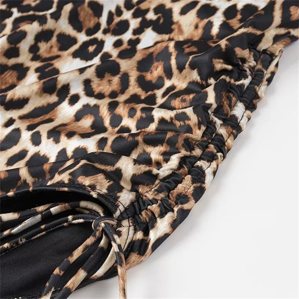 IMIEMIE 2024 Zarb Spring/Summer New Women's European and American Style Fashion niche Leopard Print jumpsuit swimsuit