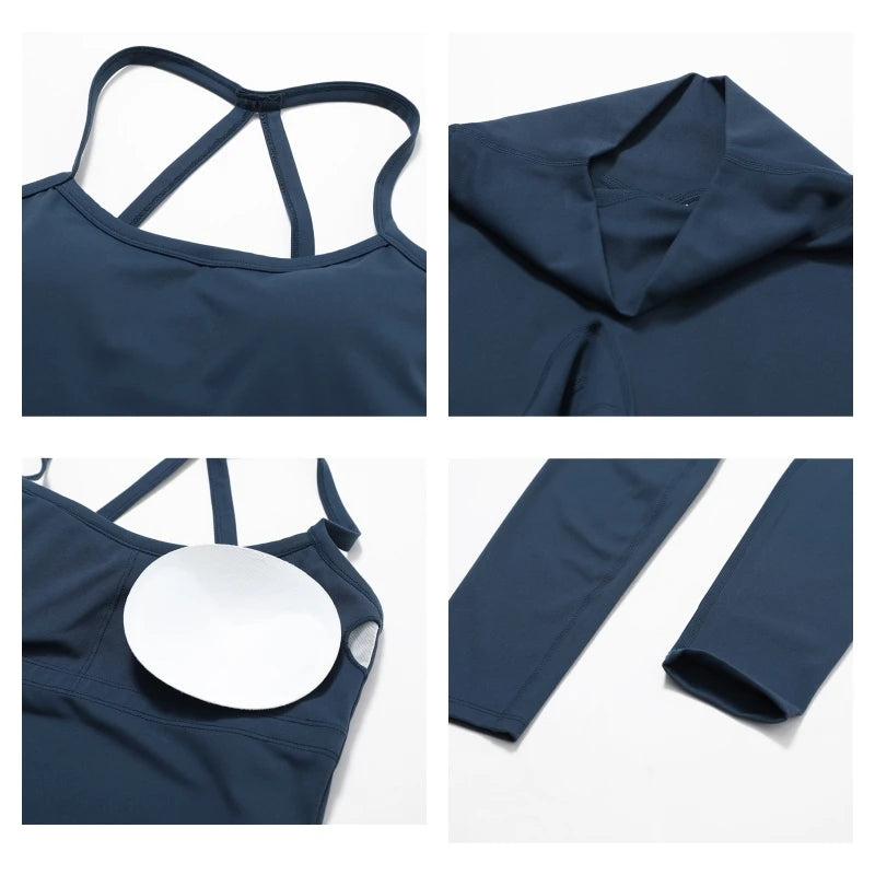 IMIEMIE 2PCS Sports Set Women Gym Set Female Tracksuit Yoga Vest Running Workout Tank Top Women Quick-Drying Yoga Suit Sportswear