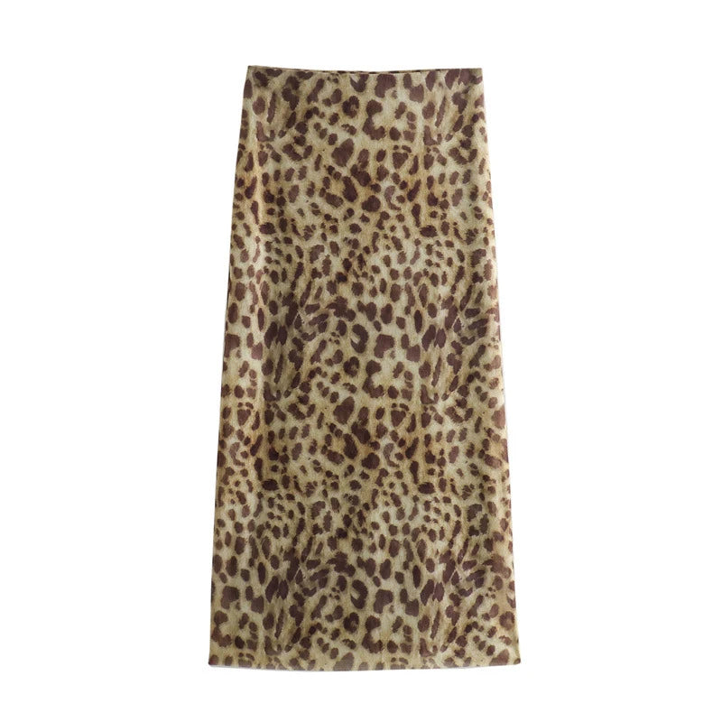 IMIEMIE Aoaiiys Leopard Print Crop Top Women Tulle Tops Y2k Ruched Tops Sexy Backless Sleeveless Summer Pleated Beach Halter Top 2024