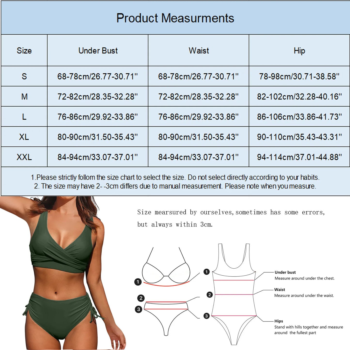 IMIEMIE Bikini 2024 Women Y2k Two Piece Tankini Swimsuit Solid Color Lace Up Wrinkled Swimwear Hawaiian Surfing Bathing Suit Beachwear