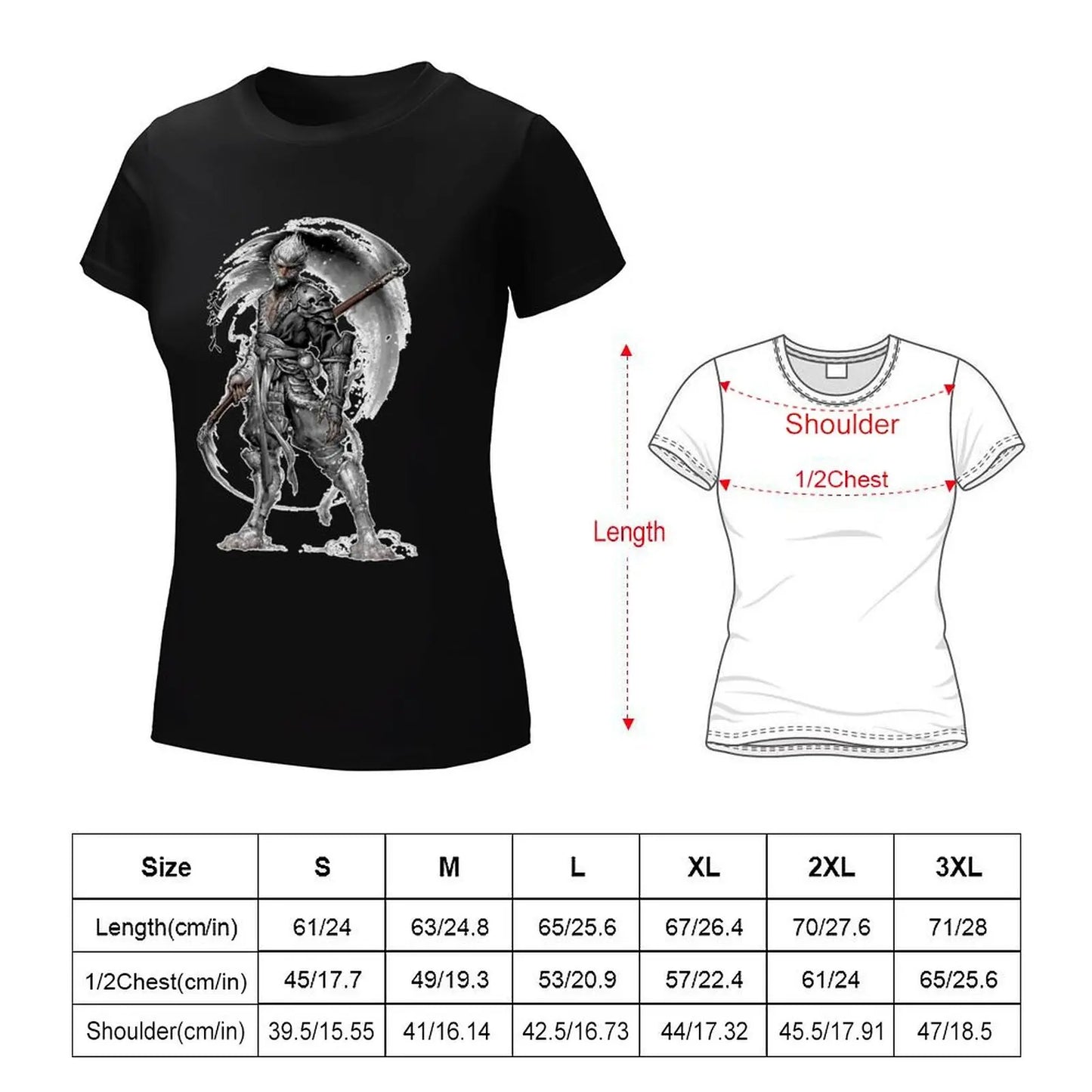 IMIEMIE Black Myth Wukong T-Shirt oversized lady clothes customs t-shirt dress for Women plus size