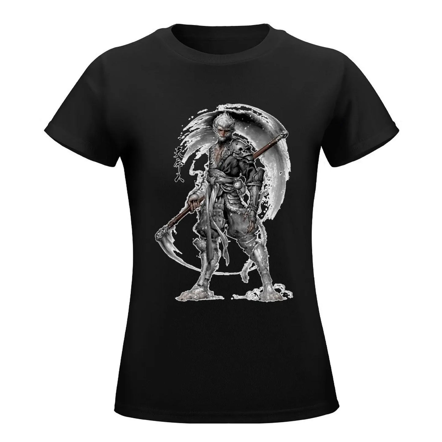 IMIEMIE Black Myth Wukong T-Shirt oversized lady clothes customs t-shirt dress for Women plus size