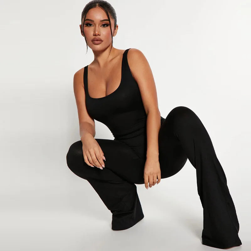 IMIEMIE Cross border European and American backless camisole jumpsuit is fashionable and sexy