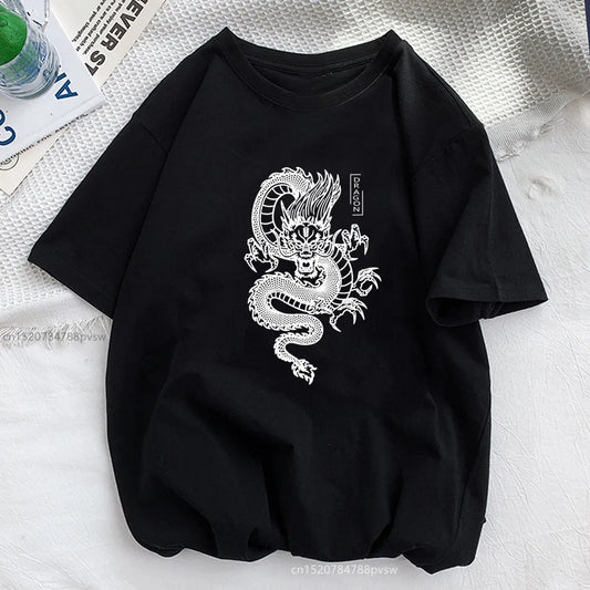 IMIEMIE Dragon Print Women Tshirt Polyester Casual Funny t shirt Gift For Lady Yong Girl Top Tee