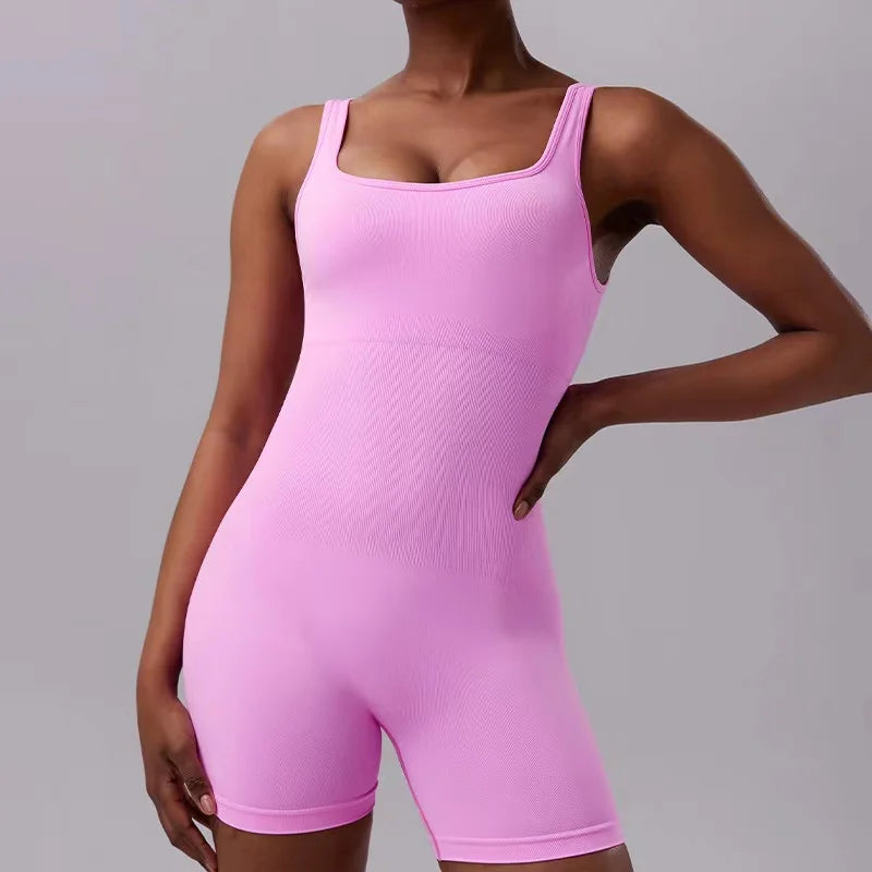 IMIEMIE Fitness Jumpsuit One Piece Quick Drying Backless Jumpsuit Hip Lifting Sexy Seamless Running Sports Yoga Suit Clothing