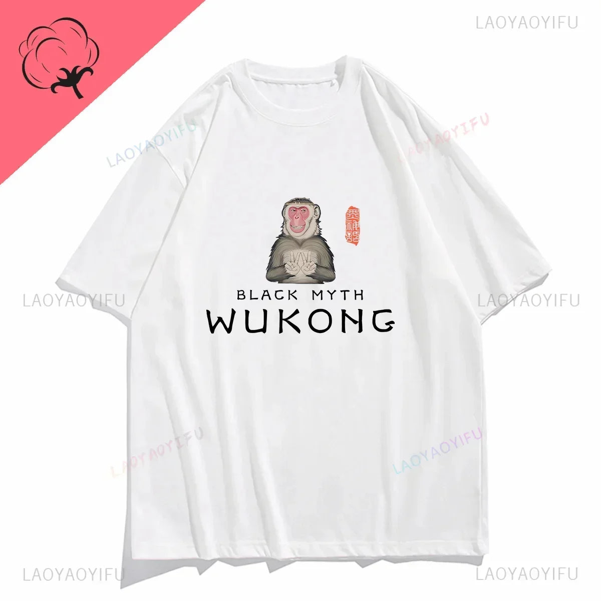 IMIEMIE Funny T Shirt Game Black Myth Wukong Monkey Humor Print Tops Men Clothing Women Shirt Unisex Graphic Cotton Tee Ropa Hombre