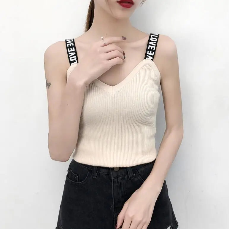 IMIEMIE Gorset Camisoles for Women Woman Crop Knit Bow Top Cropped Debardeur Femme Chest Binder Women Tank Corto Dropshipping