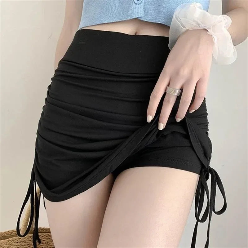 IMIEMIE Latin Dance Skirt for Women Spring Summer 2024 New High Waist Drawstring A-line Dance Practice Skirt