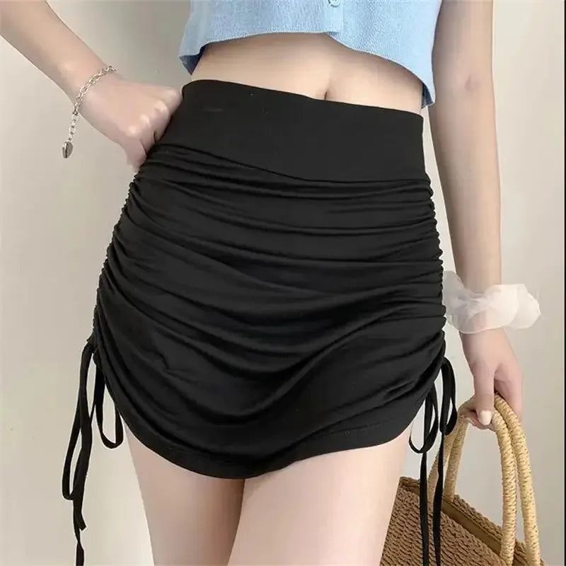 IMIEMIE Latin Dance Skirt for Women Spring Summer 2024 New High Waist Drawstring A-line Dance Practice Skirt