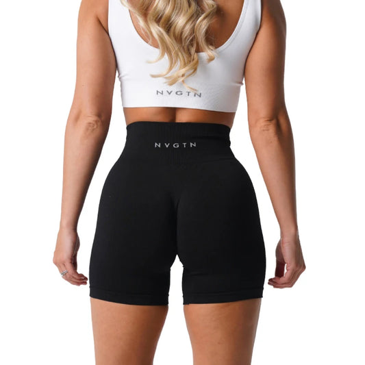 IMIEMIE NVGTN Spandex Solid Seamless Shorts Women Soft Workout Tights Fitness Outfits Yoga Pants Gym Wear