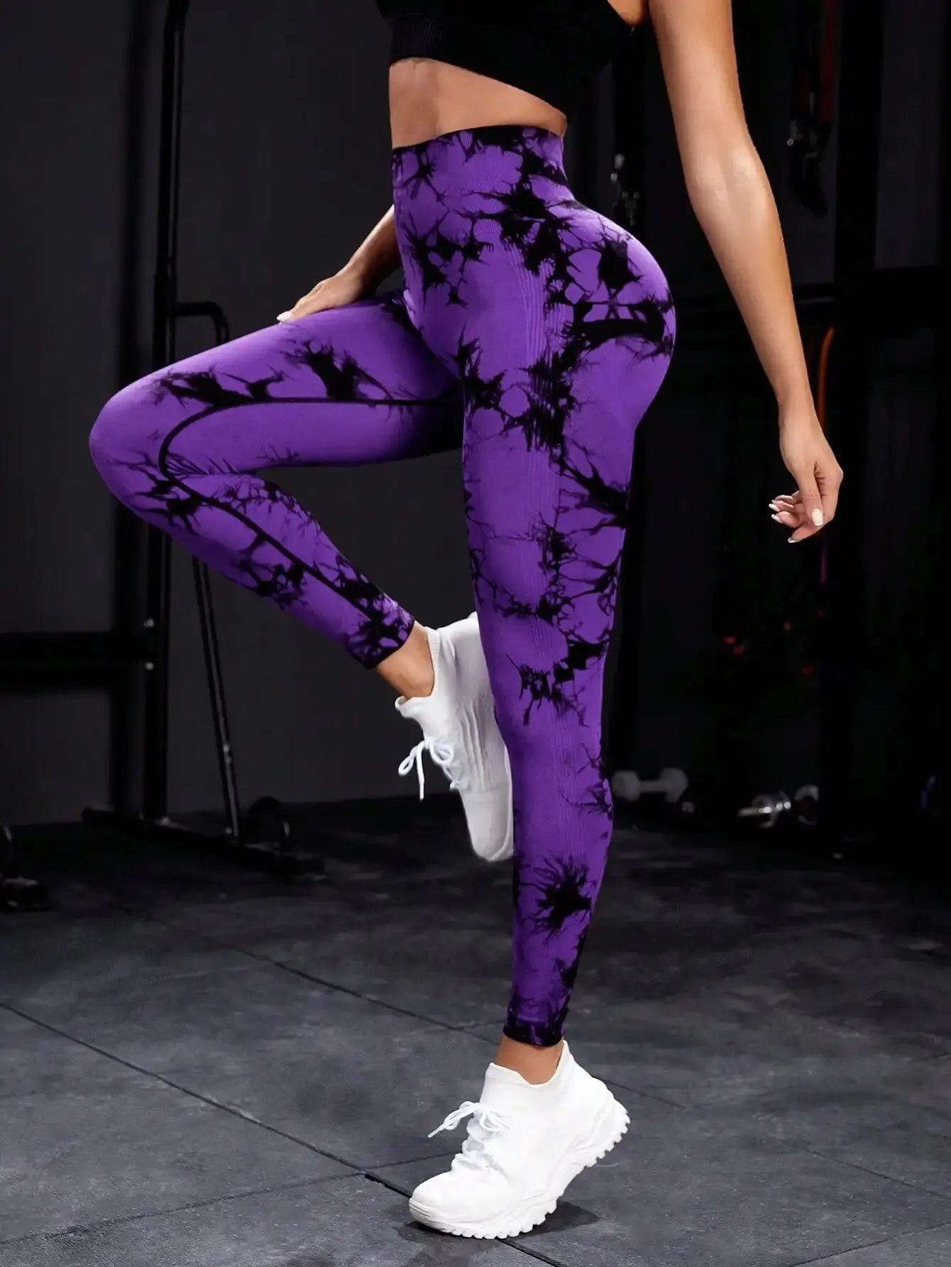 IMIEMIE New Tie Dye Yoga Pants Sport Leggings Women Seamless High Waist Push Up Woman Tights Fitness Workout Leggins Gym Clothing