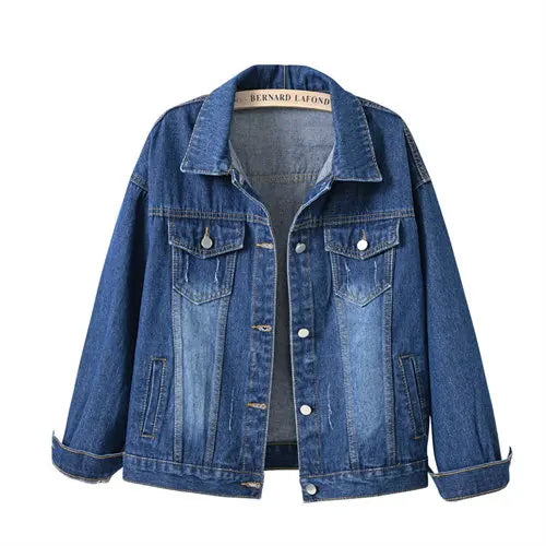 IMIEMIE Pure Color Women's Denim Jacket Single-breasted Lapel Coat Fashion Casual Tops Green Black Red Blue Outerwear Female Overcoat