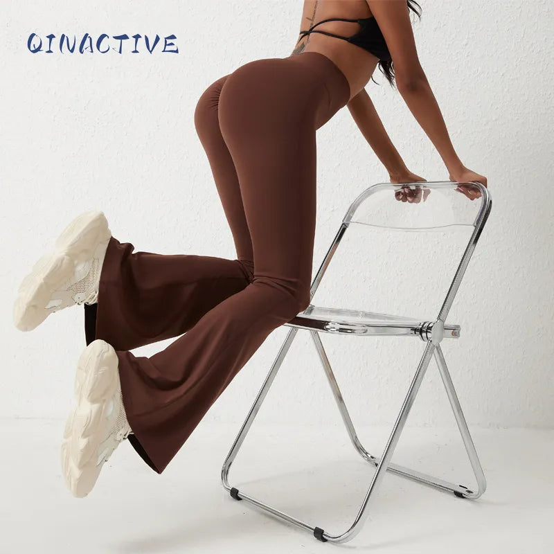 IMIEMIE QINACTIV Flare Leggings Yoga Pants Women Bell-bottoms Yoga Trousers High Waist Fitness Pants Stretch Gym Casual Sports