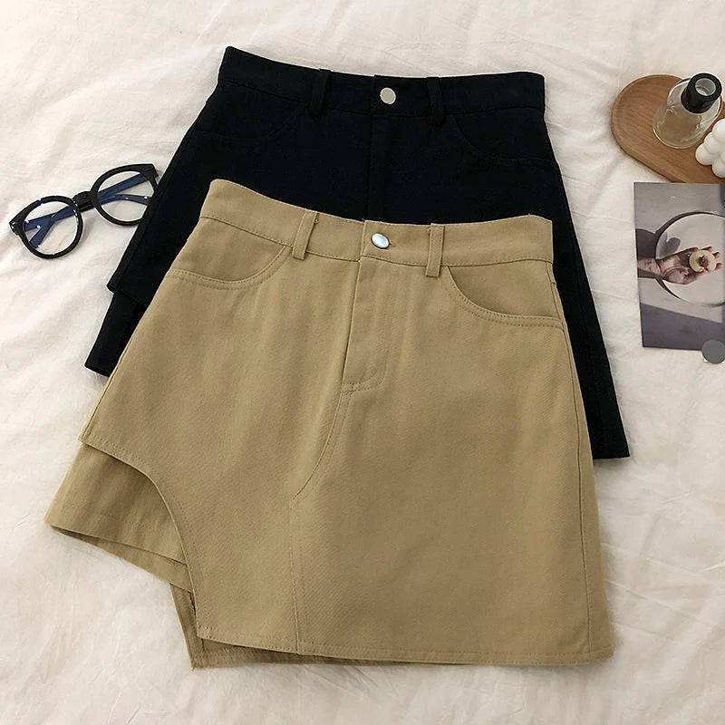 IMIEMIE Rimocy Sexy Irregular High Waist Mini Skirts Women 2024 Summer Wrap Hip Bodycon Short Skirt Woman Hot Girls Slim Shorts Skirts