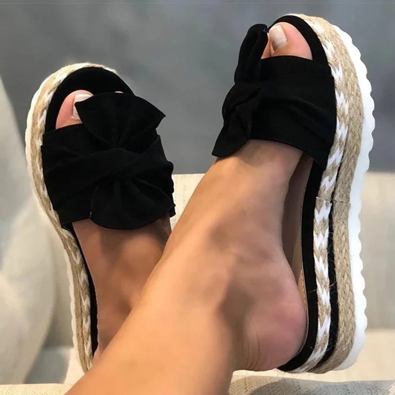 IMIEMIE Sandals Women Heels Sandals With Wedges Shoes For Women Platform Sandals Summer Slippers Sandalias Mujer Elegant Summer Shoes