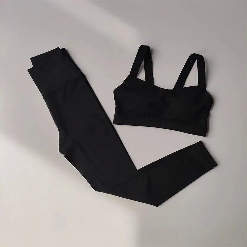 IMIEMIE Seamless Yoga Suit Women Sports Bra High Waist Leggings Shorts Outfit Gym Set Fitness Workout Clothes Sportswear