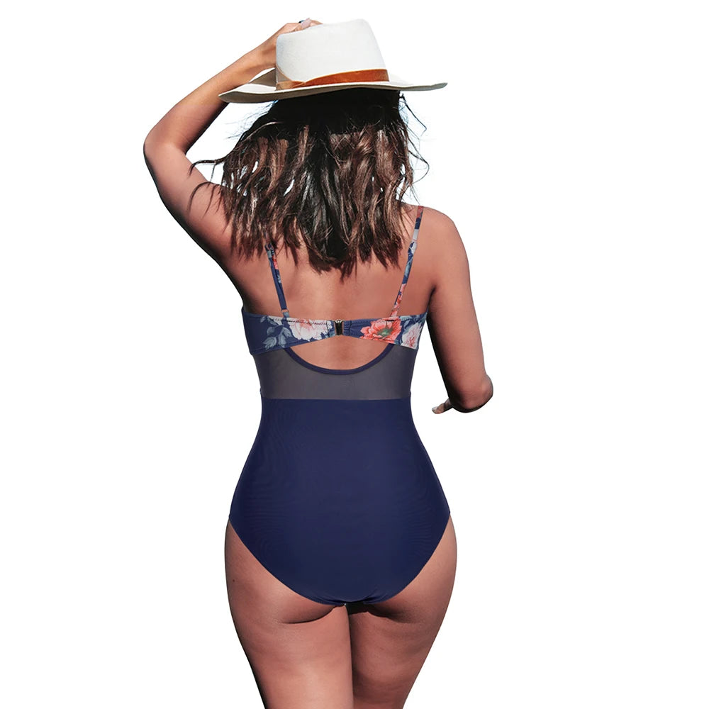 IMIEMIE Sexy One Piece Swimsuit Women V Neck  Backless Swimwear Female Push Up Bathers Bathing Suits Monokini Beachwear for Women 2024