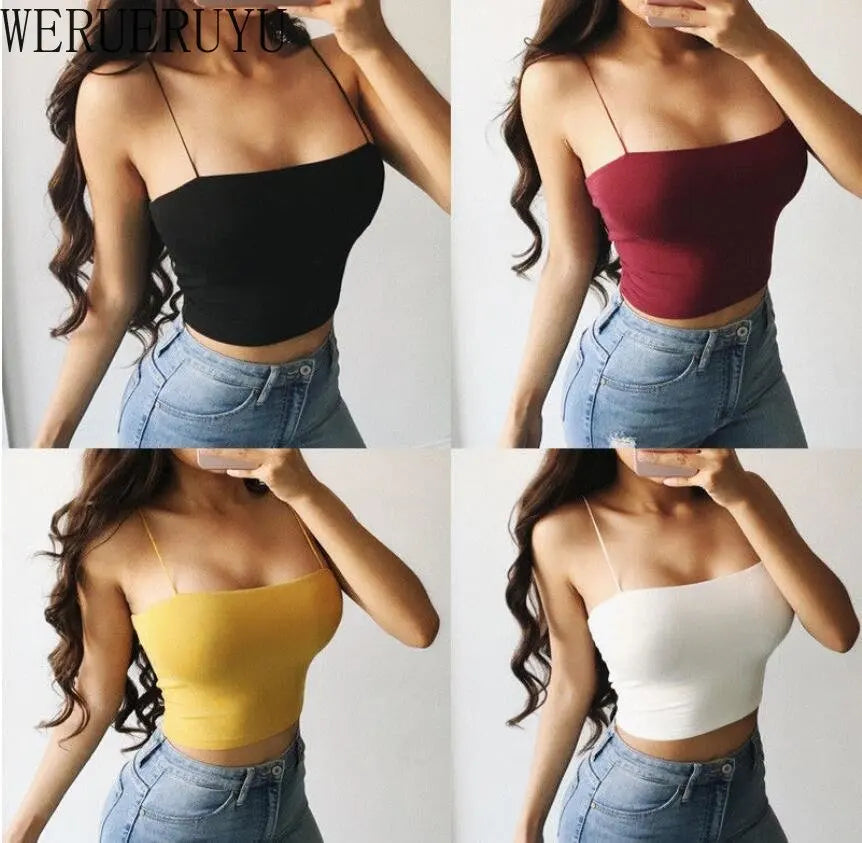 IMIEMIE Sexy Sleeveless Vest Corset Crop Top Women Aesthetic Clothing Summer Y2k Streetwear White Black Yellow Red Tank Top for Womens