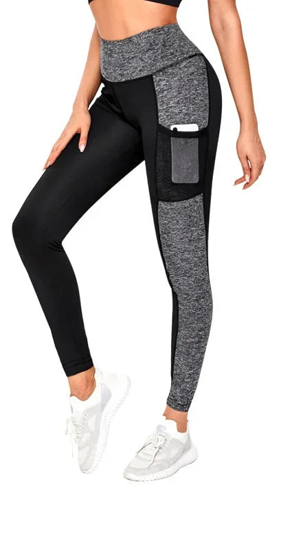 IMIEMIE Sportswear Woman Gym Leggings Pocketed Yoga Pants Fitness Running Pants Stretchy Sportswear Plus Size Sports Gym Pant for Women