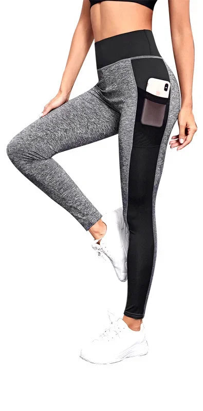 IMIEMIE Sportswear Woman Gym Leggings Pocketed Yoga Pants Fitness Running Pants Stretchy Sportswear Plus Size Sports Gym Pant for Women