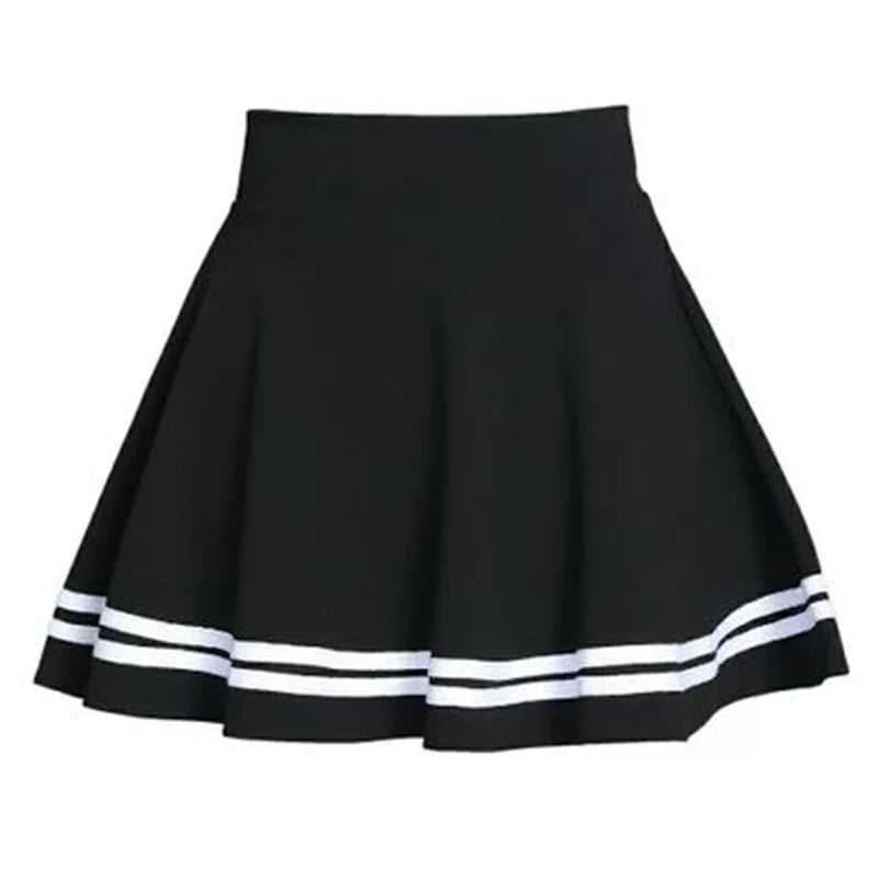 IMIEMIE Summer 2024 Women Skirt Elastic Faldas Ladies Midi Skirts Pleated Black Sexy Stripe Girl Mini Short School Skirts saia feminina