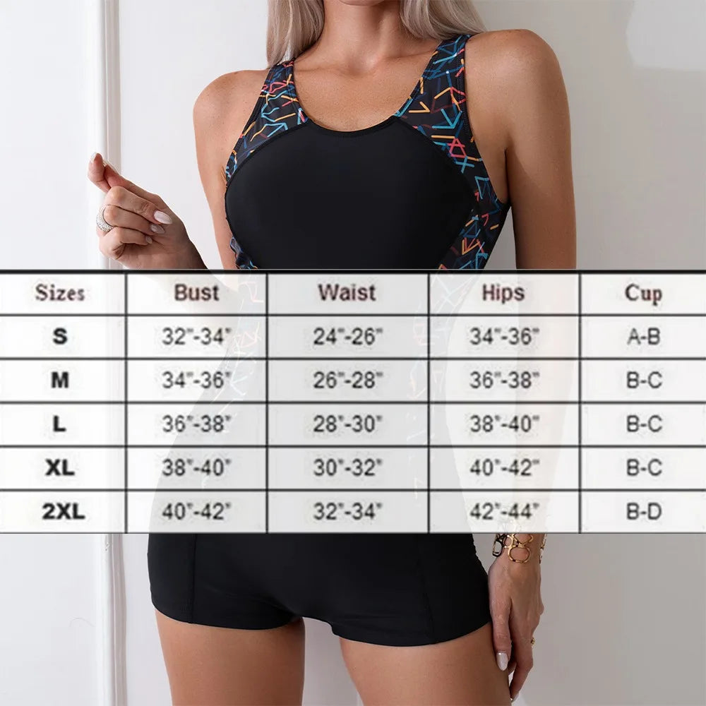 IMIEMIE Summer One-Piece Sports Swimsuits Patchwork Sports Bathing Suit Sexy Women Swimwear Fashion Beachwear for Women