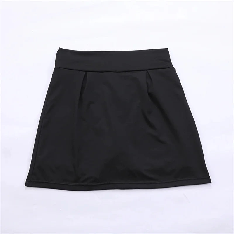 IMIEMIE Summer Women Sprints Tennis Dance Fitness Short Skirts Quick Drying Solid Female Lining High Waist Mini Skirts Shorts DF4987