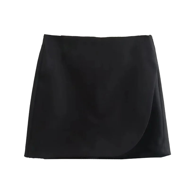 IMIEMIE TRAF Black Pink Sex Mini Skirt Shorts Woman High waist Shorts Women's Summer Shorts Autumn Fashion Wrap Shorts skirt