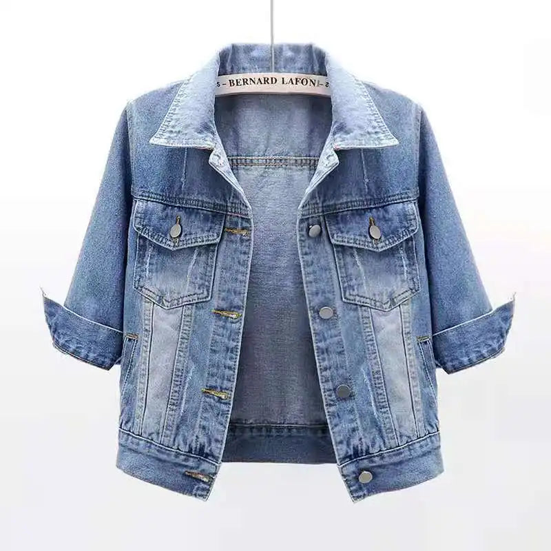 IMIEMIE Women Denim Jacket Spring Autumn Short Coat Pink Jean Jackets Casual Tops Purple Yellow Purple Blue Loose Tops Lady Outerwear