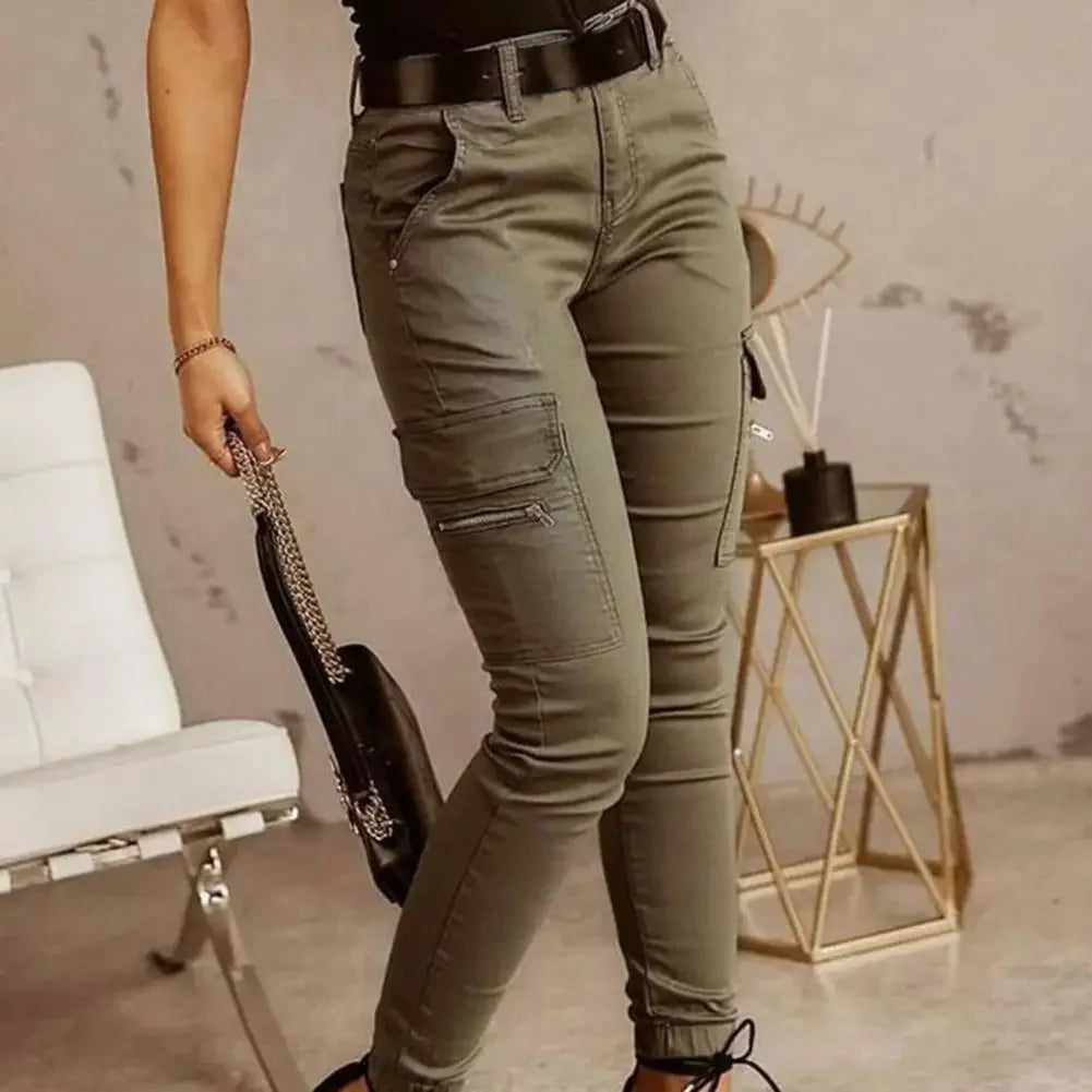 IMIEMIE Women Pants Office Lady Trousers for Autumn Pants Tactical  Multi Pocket Cargo Pants Streetwear Cargo Jogger