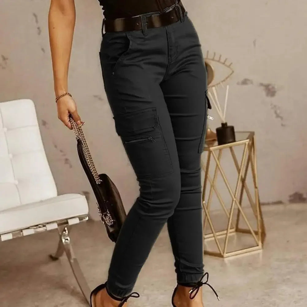 IMIEMIE Women Pants Office Lady Trousers for Autumn Pants Tactical  Multi Pocket Cargo Pants Streetwear Cargo Jogger