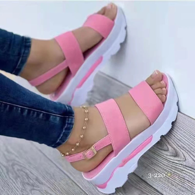 IMIEMIE Women Sandals Lightweight Wedges Shoes For Women Summer Sandals Platform Shoes With Heels Sandalias Mujer Casual Summer Shoes